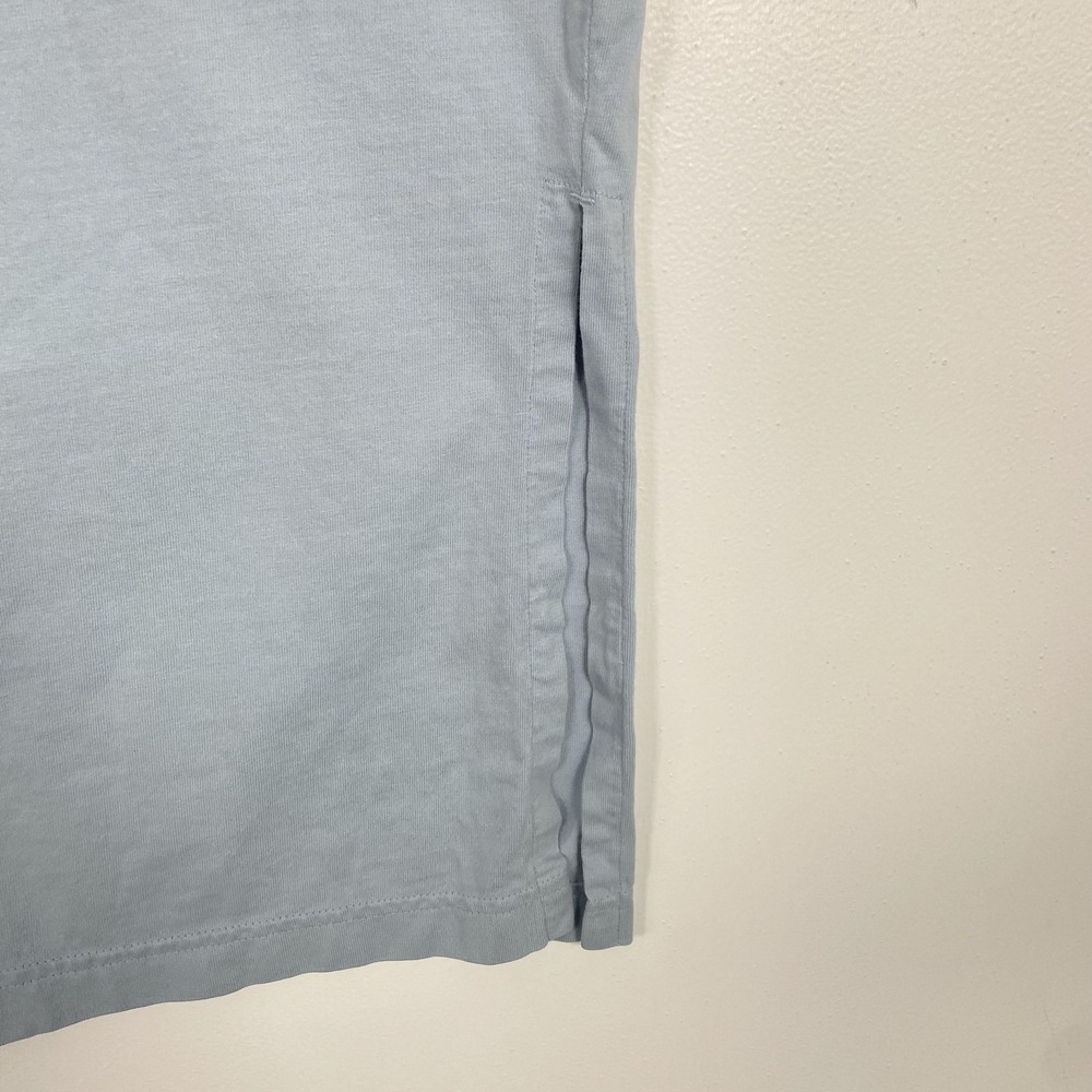 Pact Tank Dress Womens Small Blue Organic Cotton Jersey Pocket Side Slit Midi - Picture 3 of 13